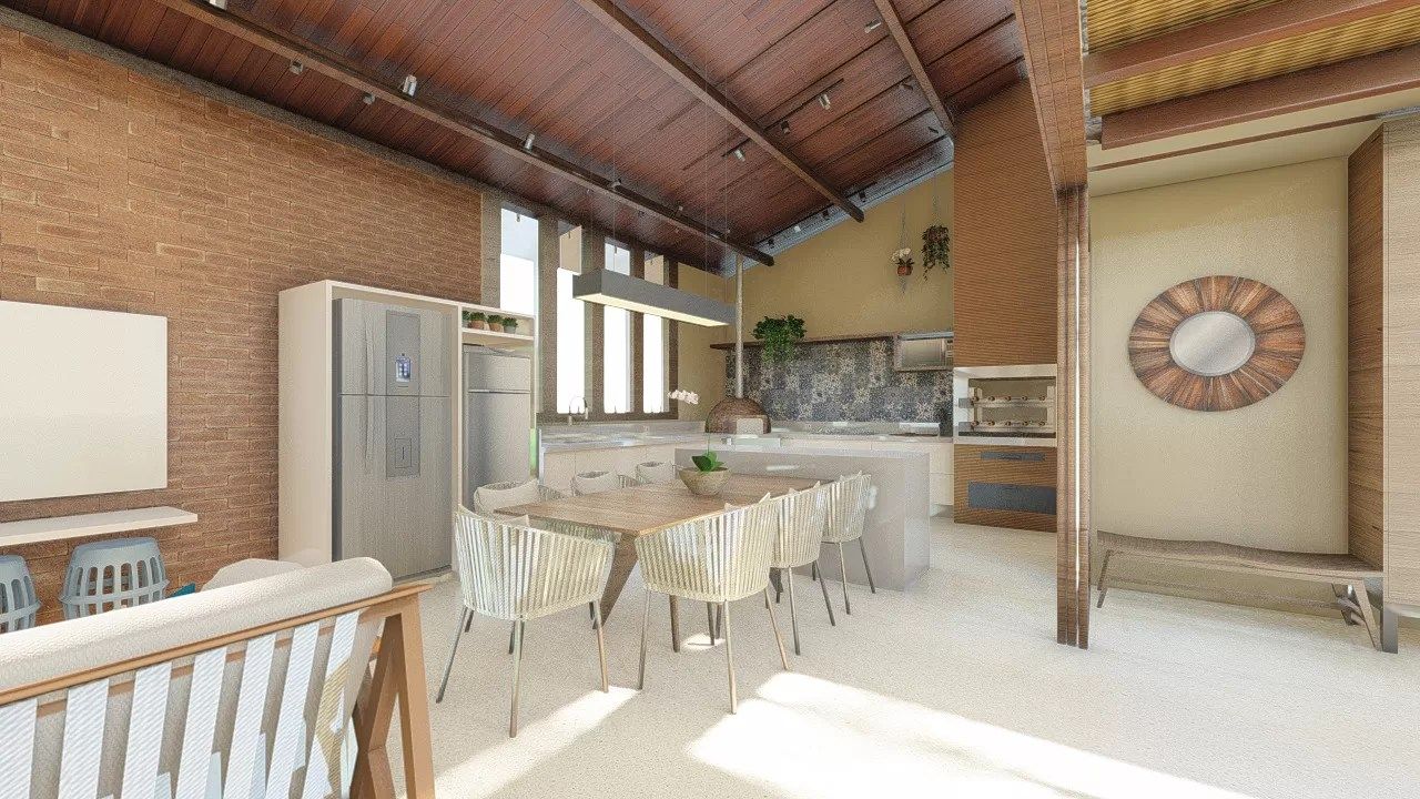 Piscina elevada com vista panorâmica do terreno