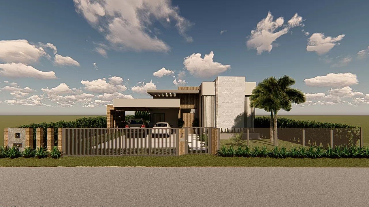 Área gourmet integrada com vista para o jardim