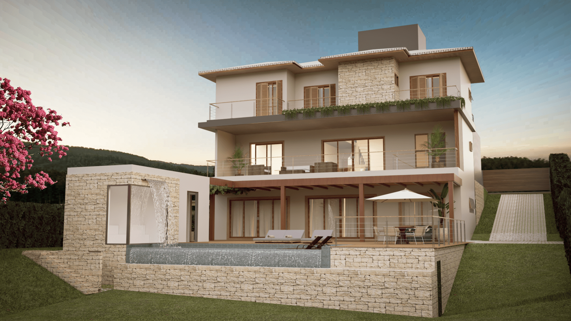 Subsolo com espaço para jogos, sala de TV e fogão a lenha