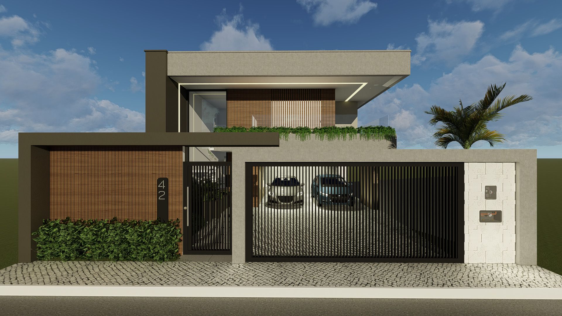 Segundo andar com suíte do casal e sala de cinema