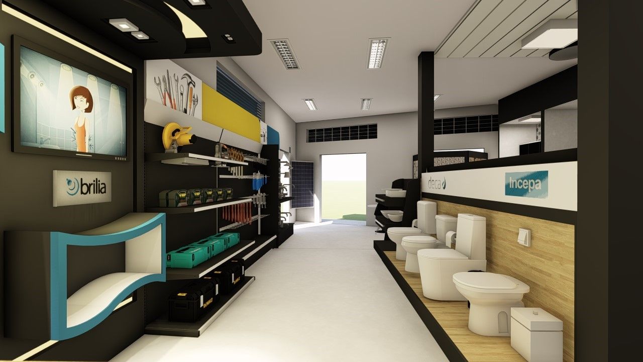 Vista geral do interior da loja após a revitalização