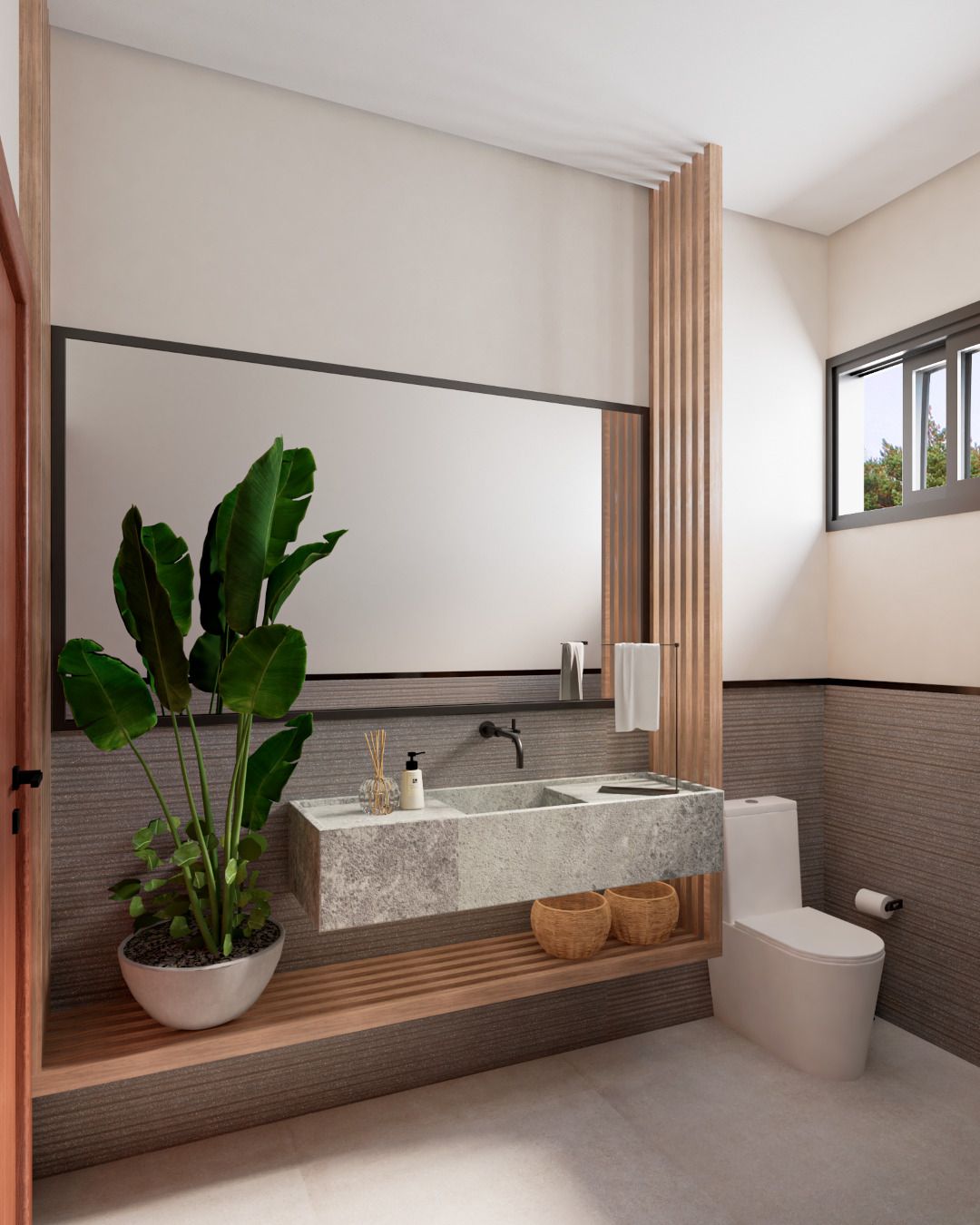 Quarto duplo com beliches e decoração lúdica para famílias