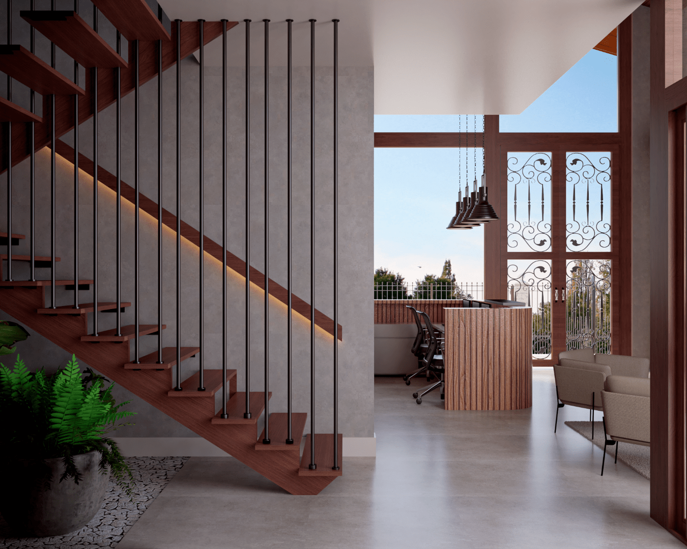 Moodboard de materiais, cores e texturas do projeto de interiores